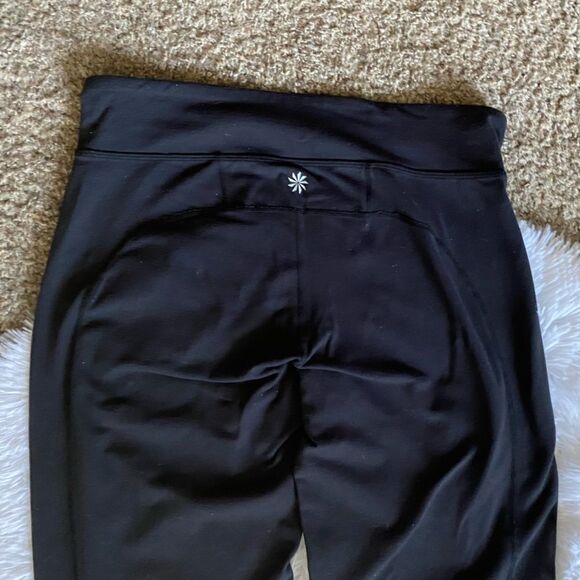 Athleta Black Bootcut Yoga Pants Stretchy Womens Size Medium Tall - Picture 4 of 7